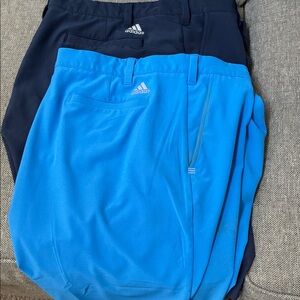 Adidas men’s golf shorts 2 pair Navy and Sky Blue . Size 40